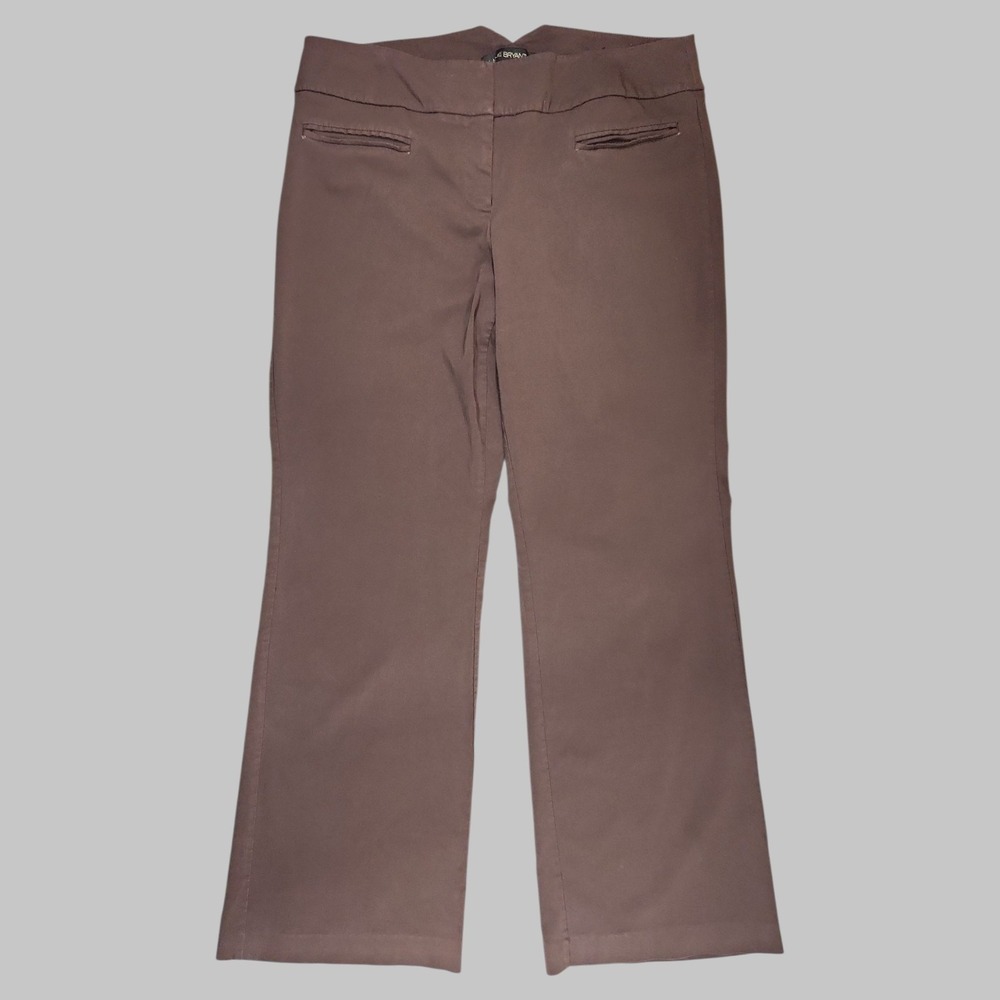 Lane Bryant Right Fit Size 3 Pants Women's 22 24 Brown Dress Trouser Stretch